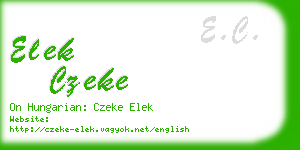 elek czeke business card